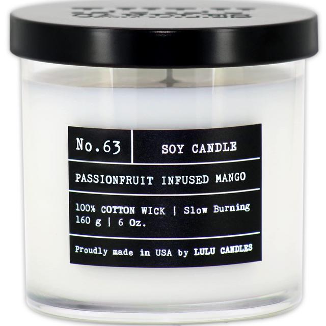 Lulu Candles, Scented Jar Candle, (Passionfruit Infused Mango, 6 Oz.)