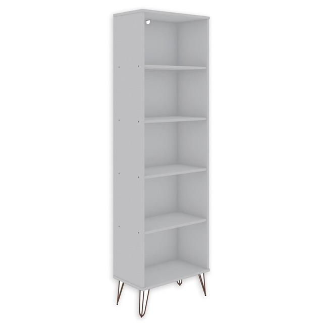 Manhattan Comfort Rockefeller Bookcase 2.0 in White