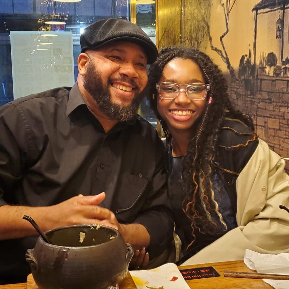 Melanie with her dad Melvin