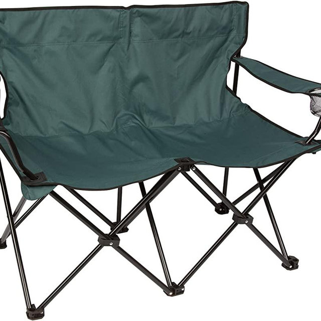 Trademark Innovations 31.5"H Loveseat Style Double Camp Chair with Steel Frame