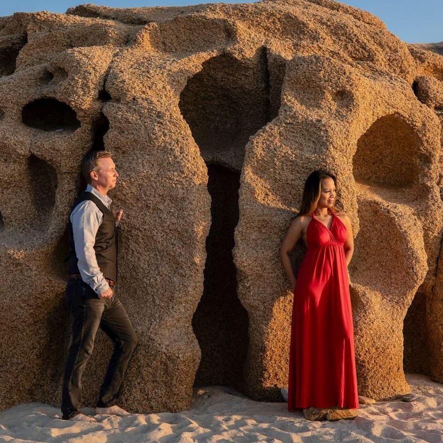 Sunrise in Los Cabos- engagement photo