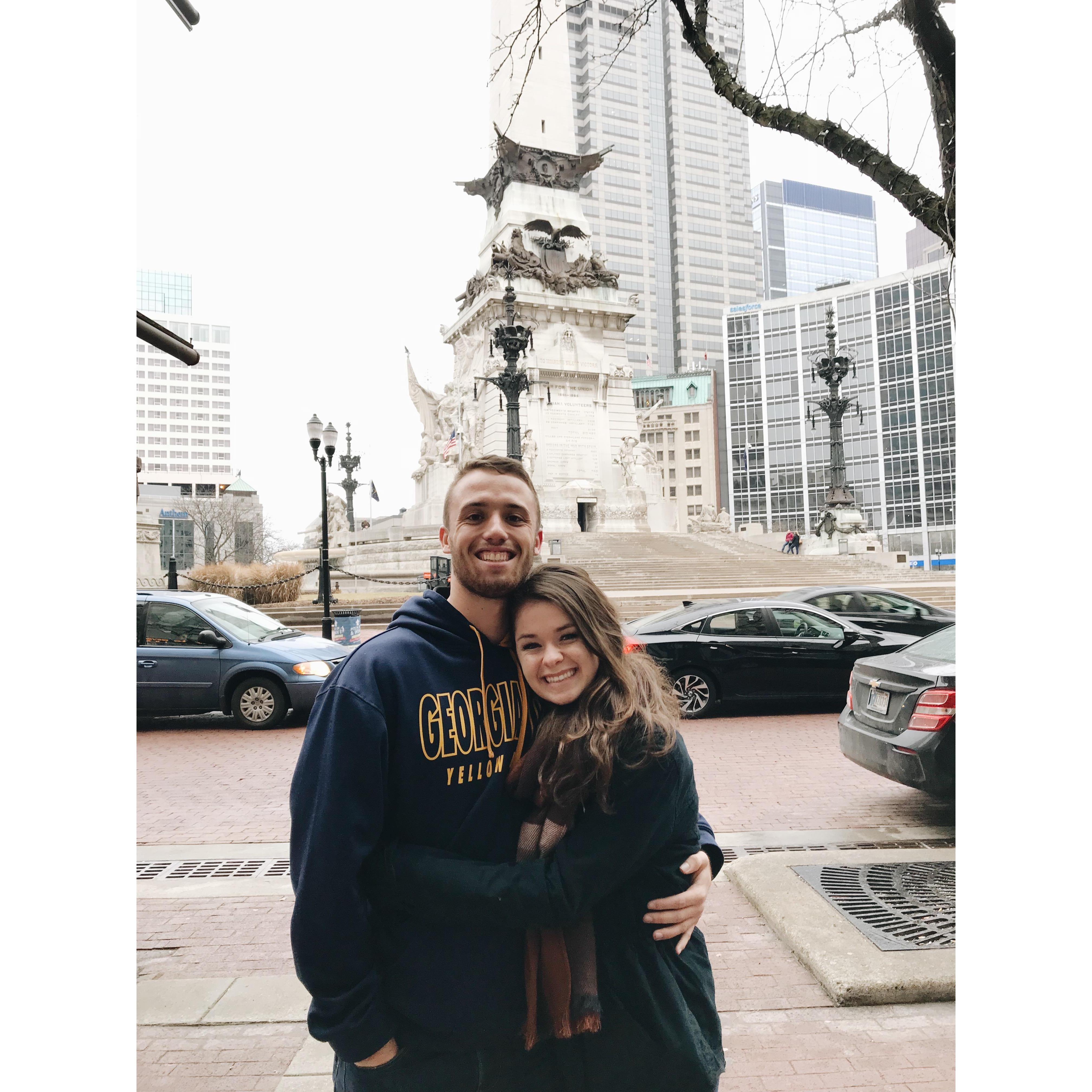 In Indianapolis when Pearson met Jill's family!