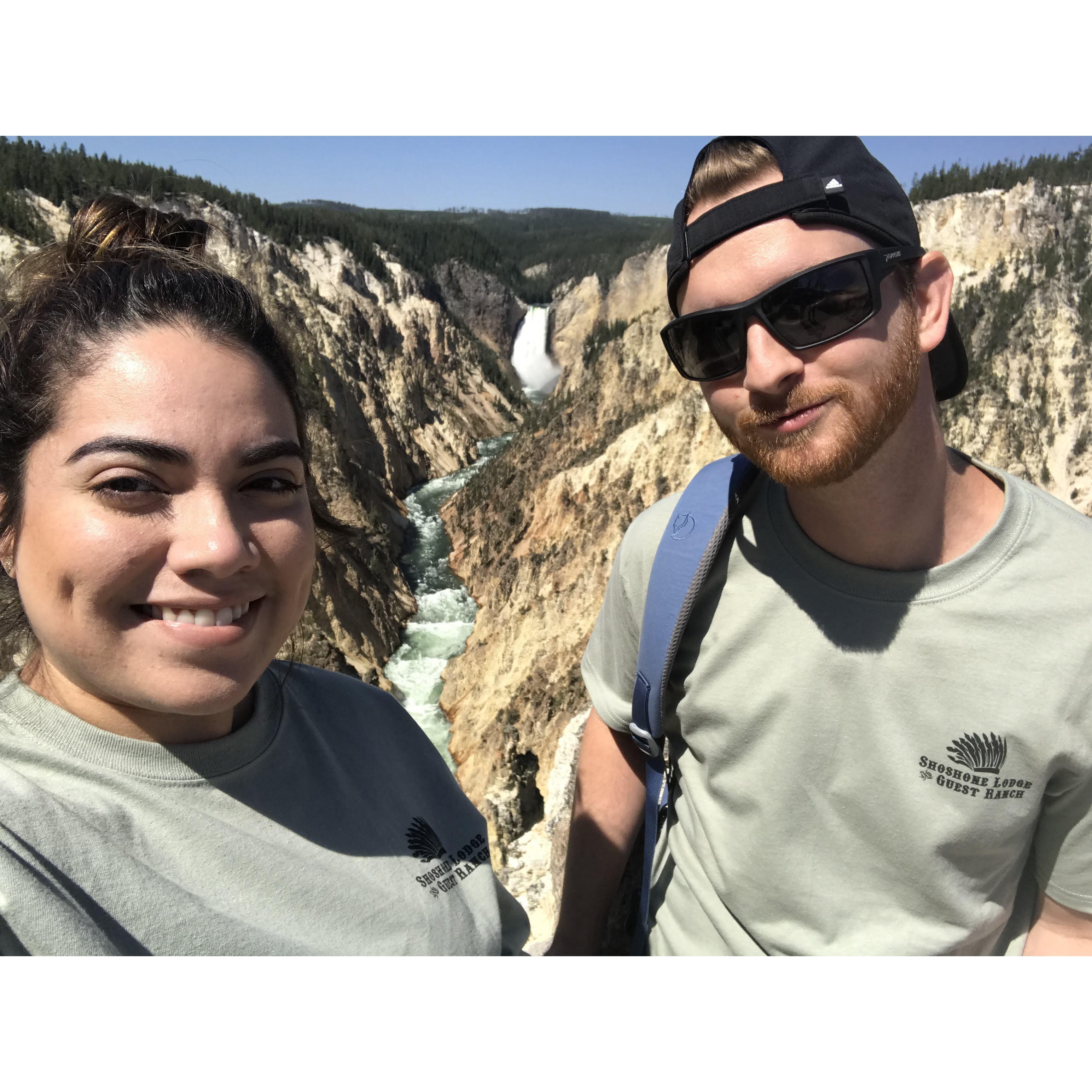 Artist's Point in Yellowstone National Park. We love to go on adventures!