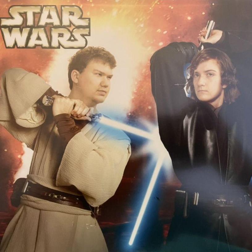 A joke photo we took in Disney World together