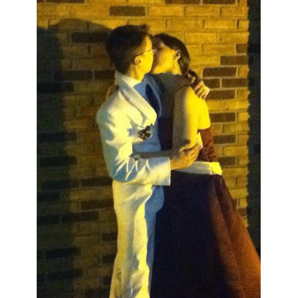 Chris and I at Prom, stealing a few moments together to share a kiss, as captured by our friend Ashley.