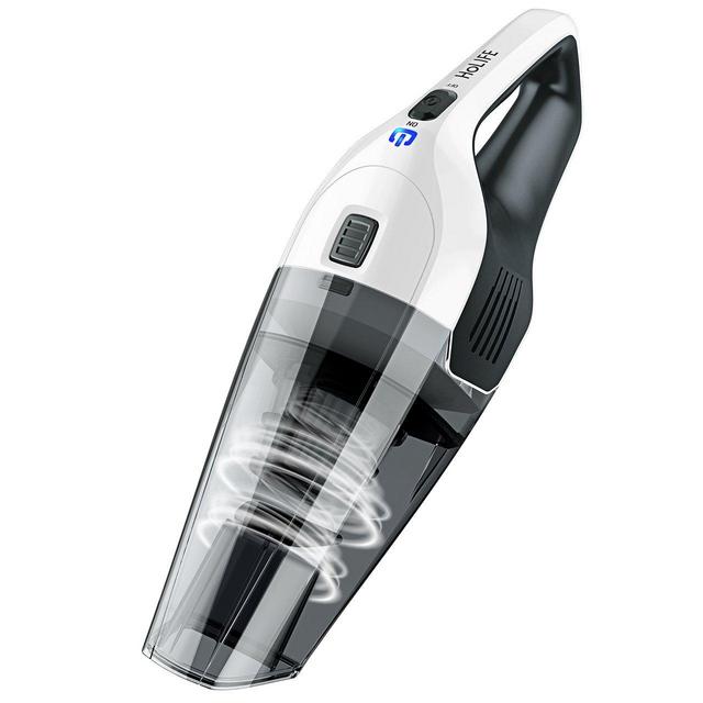 Holife Handheld Vacuum Cordless, Hand Vacuum Cleaner Rechargeable Hand Vac, Quick Charge, Lightweight Wet Dry Vacuum for Home Pet Hair Car Cleaning (Upgraded Version) (Grey)