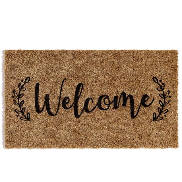 Barnyard Designs 'Welcome' Doormat, Indoor/Outdoor Non-Slip Rug, Front Door Welcome Mat for Outside Porch Entrance, Home Entryway Farmhouse Decor, 30" x 17”
