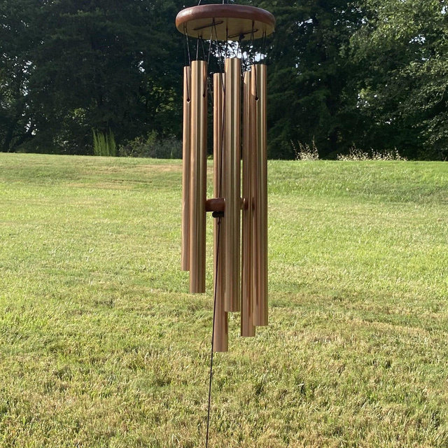 Sunshine Wind Chime, 33 Inch Harmonic Deep Tone Golden and Black Wind Chime, The Beautiful Wind Chime Can Create a Spirit Sound for Backyard