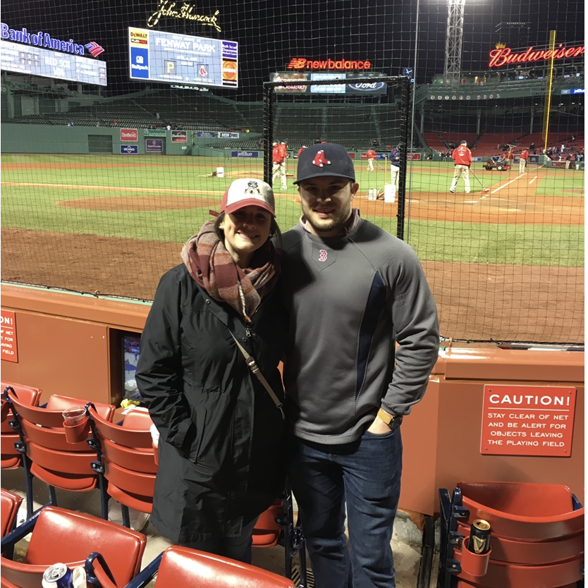 Our first red sox game! Went into extra innings that night but pulled out the win!