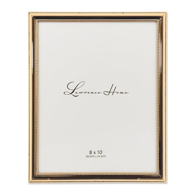 Lawrence Frames Classic Bead Frame, 8x10, Gold