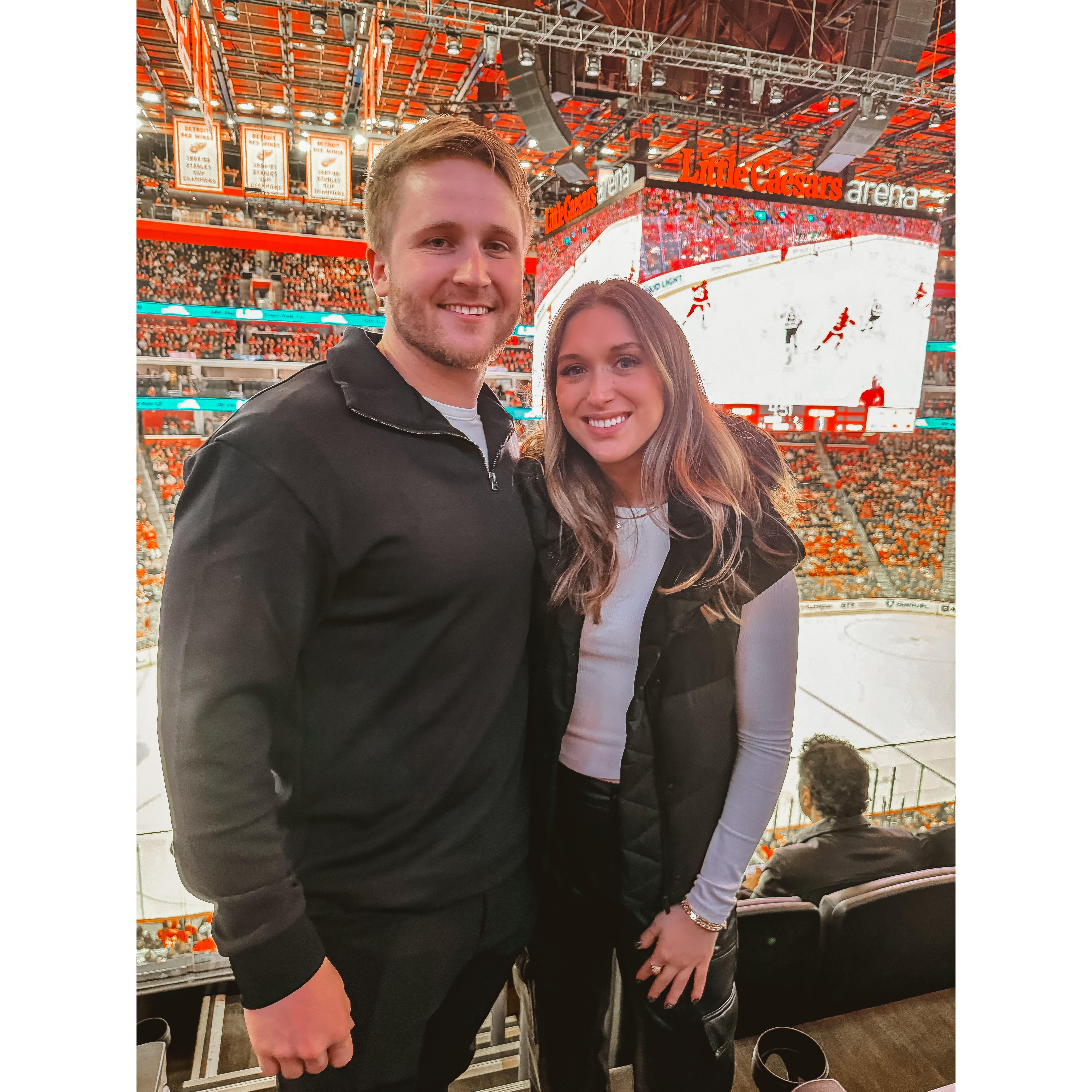 Ringing in the New Year with a Red Wing hockey game