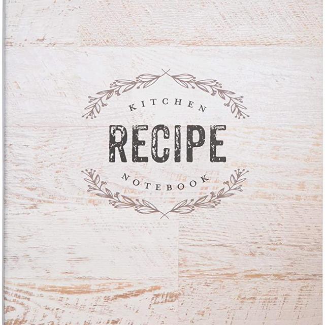 C.R. Gibson Wood Panel Rustic Spiral Recipe Journal, 100 Pages, 7.25" x 9" (QMR-18687)