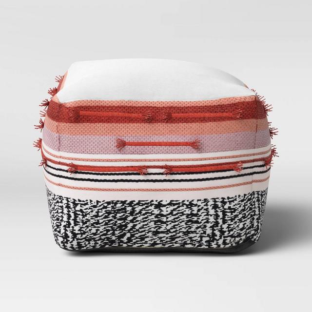 Outdoor Pouf Red/Black/White - Opalhouse™