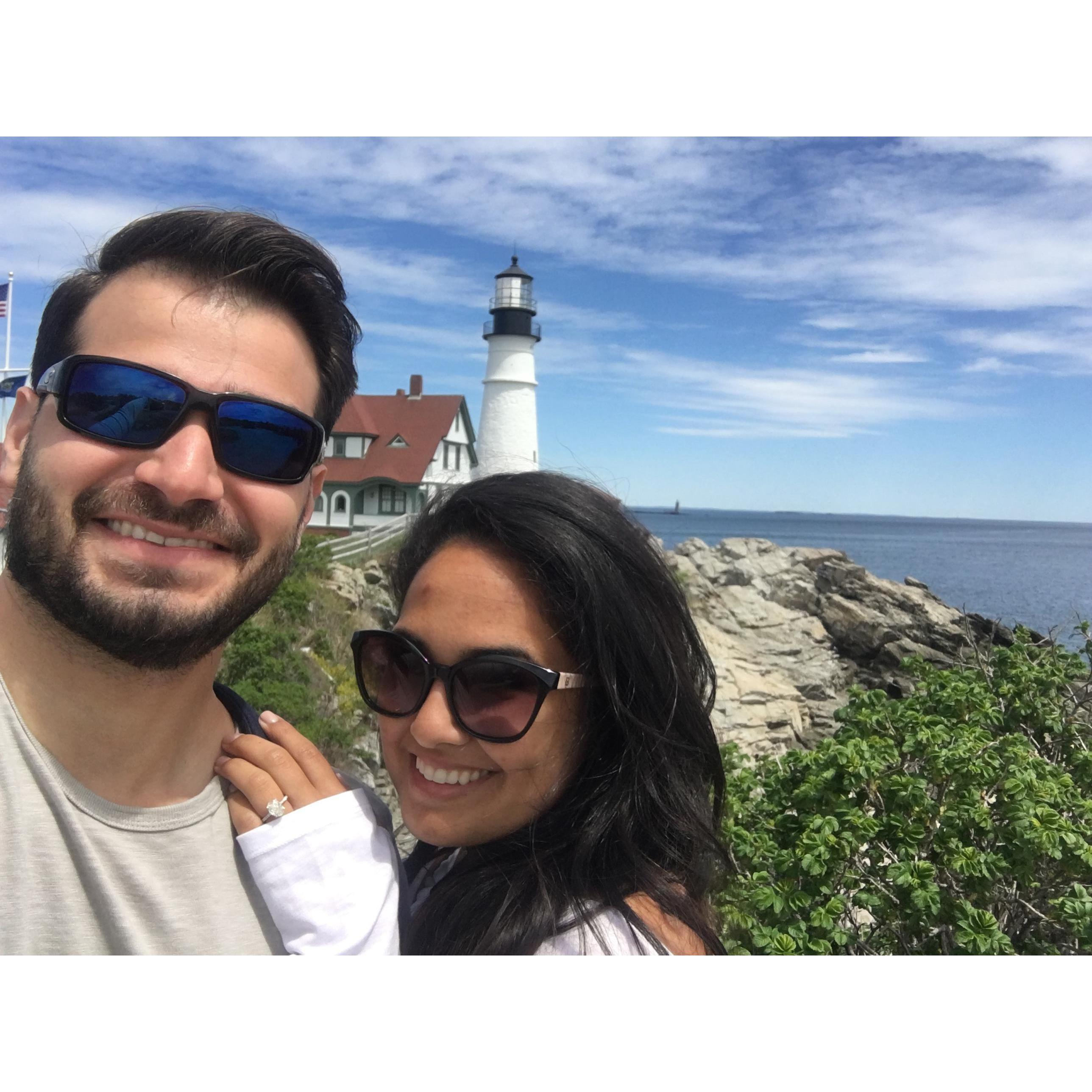 Maine 2017- we're engaged!