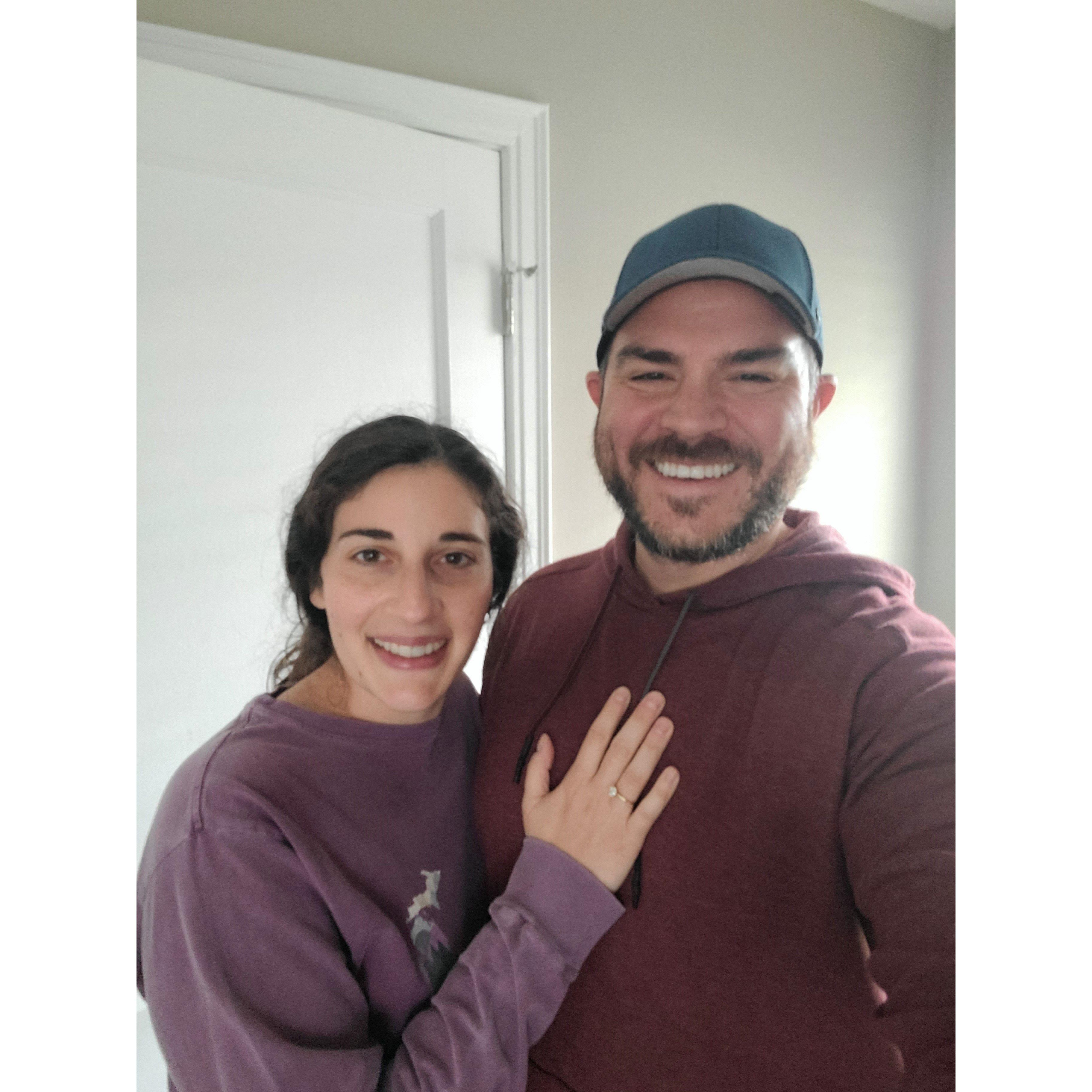 Minutes after she said "YES"