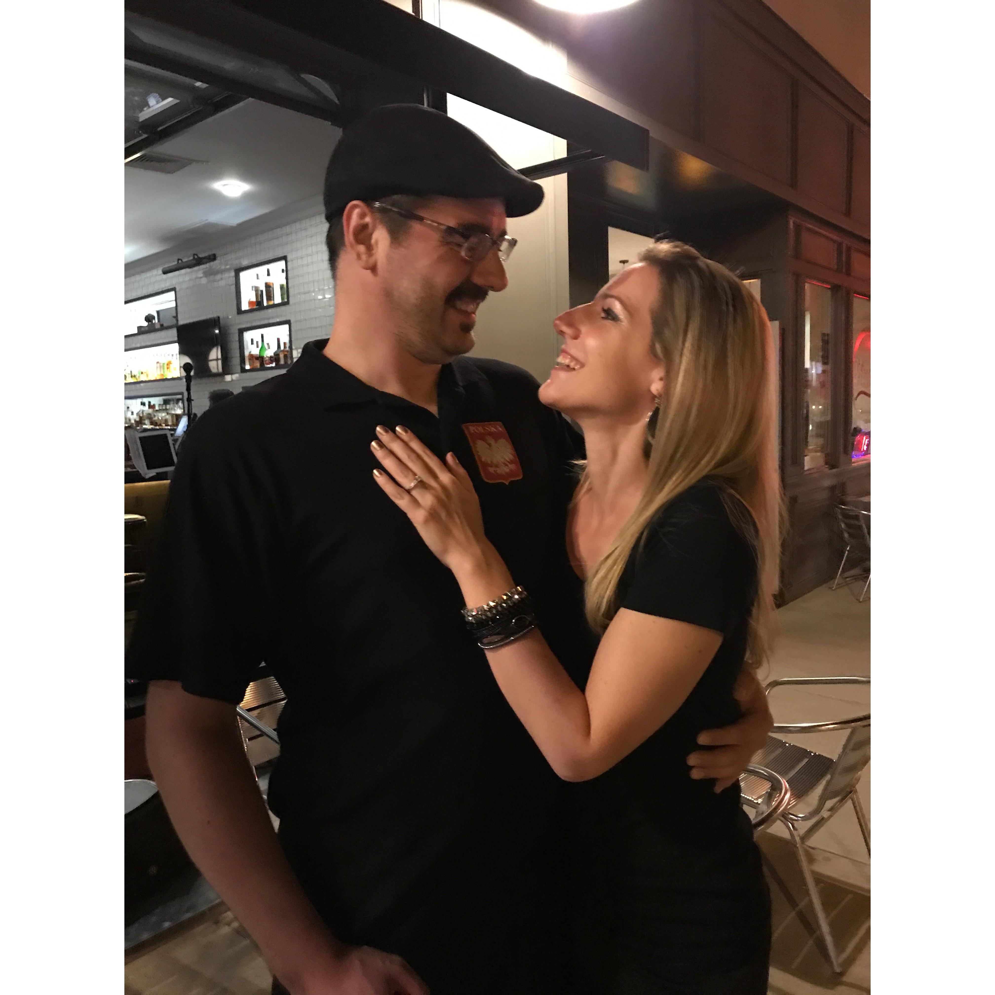 Can't wait to start forever with you. This is from our official engagement shoot provided by Pete Bellomo during one of our breaks at a gig, haha!
