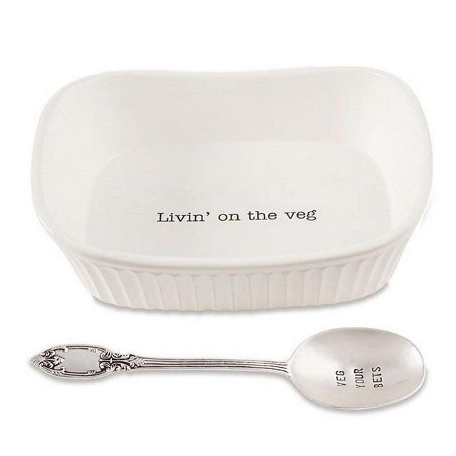 Mud Pie Livin' On The Veg Serving Set