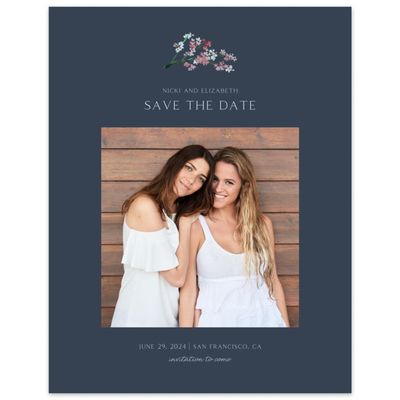 Grayed Navy, Black Wedding Digital Save the Date - Allamia Photo