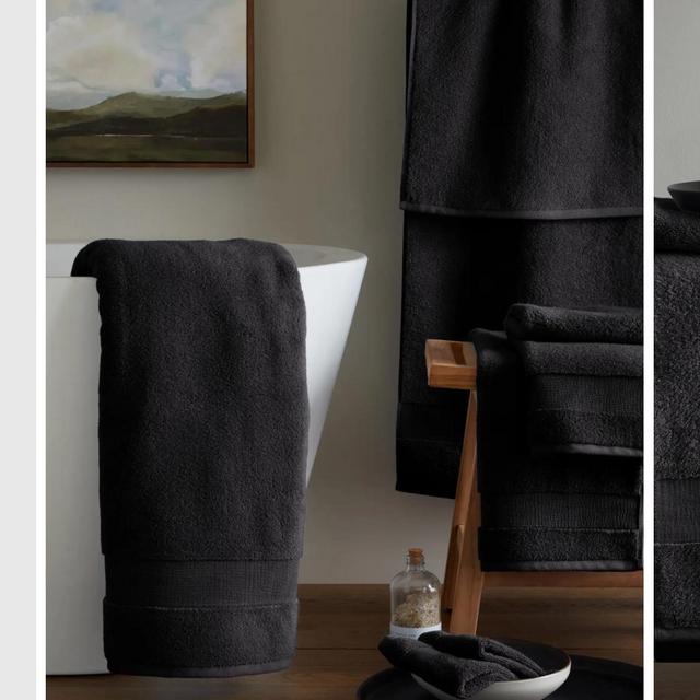 Turkish Classic Bath Towel Bundle - black