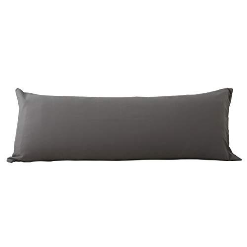 EVOLIVE Ultra Soft Microfiber Body Pillow Cover/Pillowcases 21"x54" with Hidden Zipper Closure (Charcoal Grey, Body Pillow Cover 21"x54"