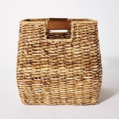 Decorative Square Storage Box with Cut Off Handles 16" x 16" Brown - Threshold™ designed with Studio McGee