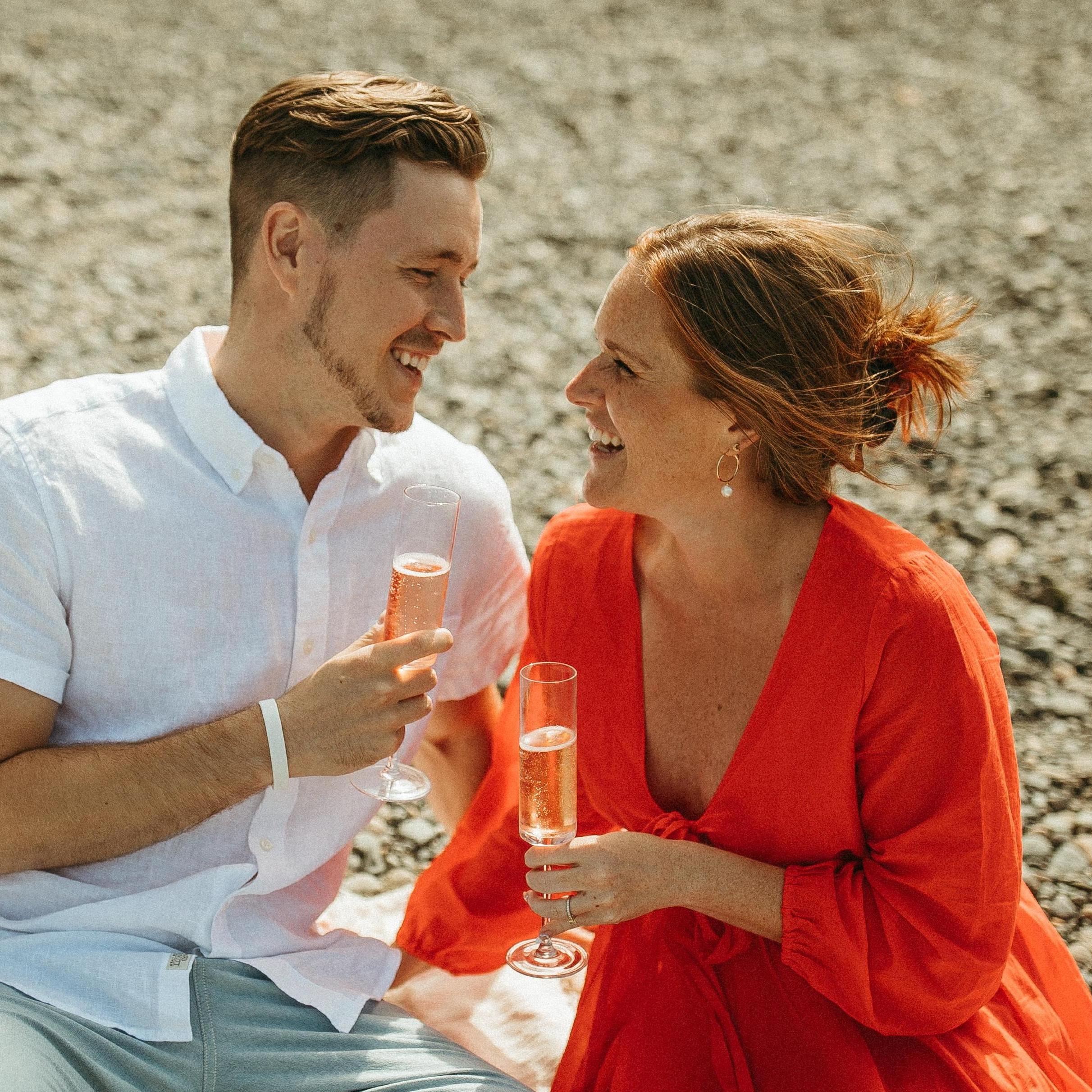 We ended our engagement session at our "secret spot" - a secluded beach by our home where we spent countless afternoons during the pandemic to get fresh air.