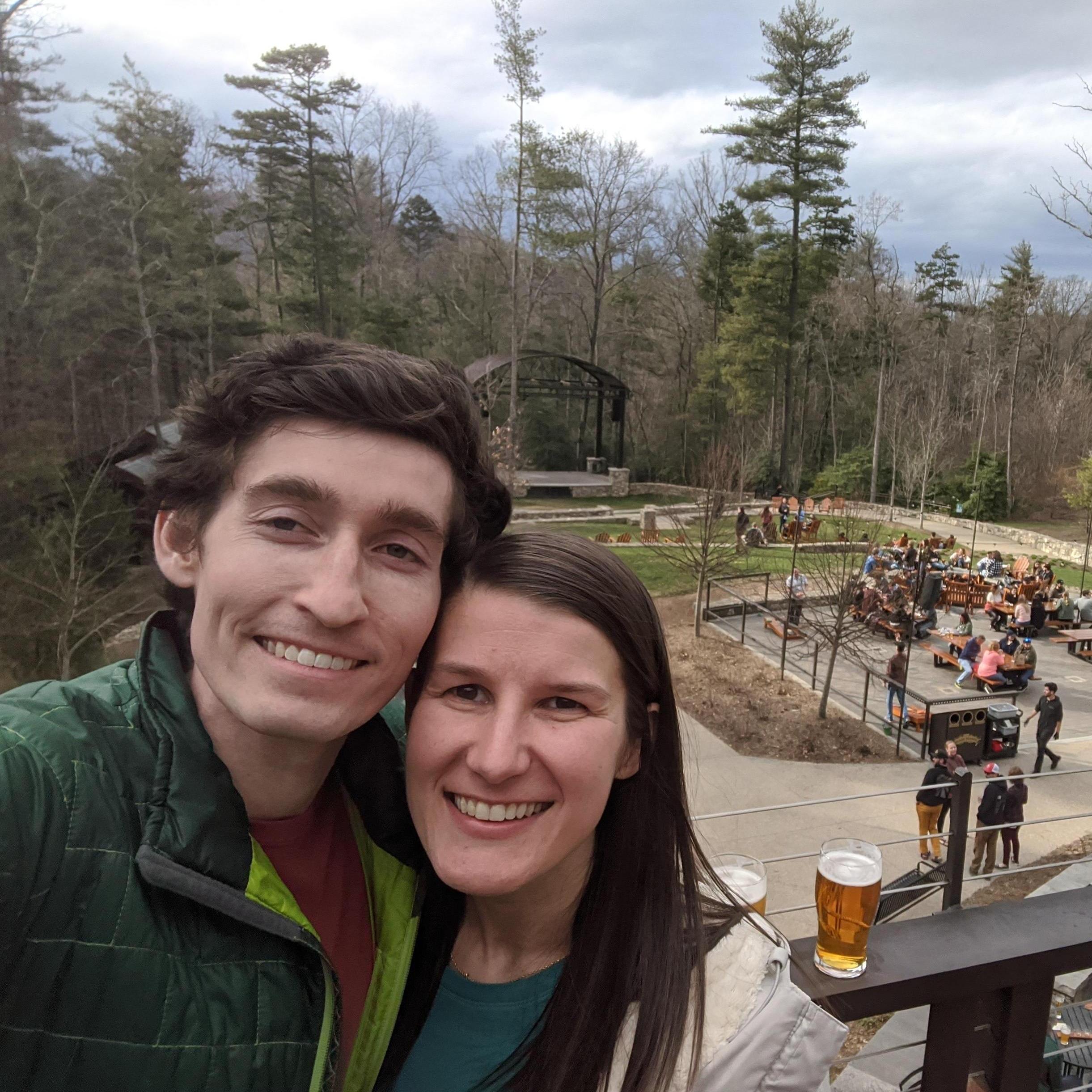 This is at Sierra Nevada in Asheville when we went to meet Henry's parents for the first time.