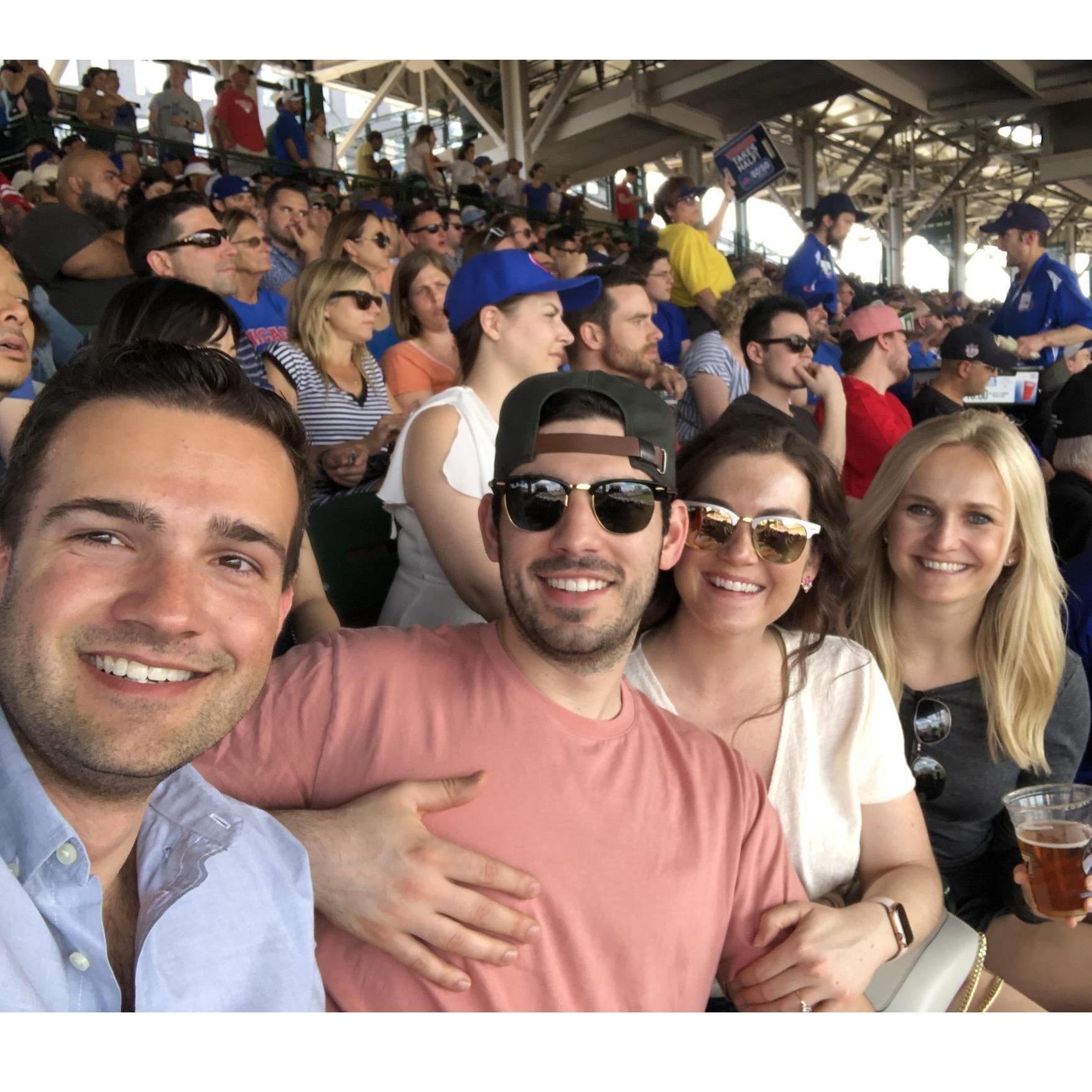 With Danny and Agnes at a Cubs game