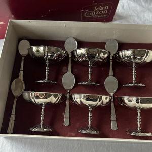 Vintage Jean Couzon Royal XL Ice Cream Cups | French Stainless Steel Set of 6 With Spoons - Etsy