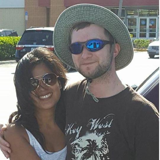 Celebrating our first Christmas together in Cape Coral, Florida