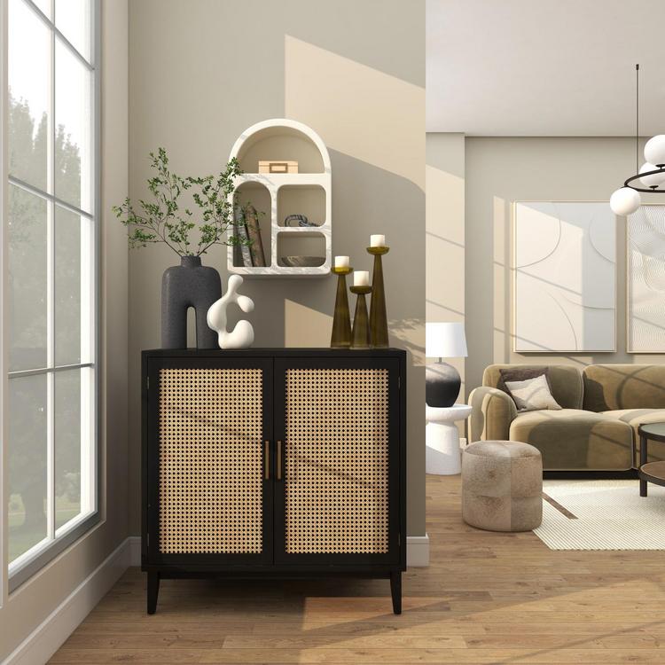 Tisbury Lane, Geometric Wooden Arched 4-Cubby Room Wall Shelf | Zola