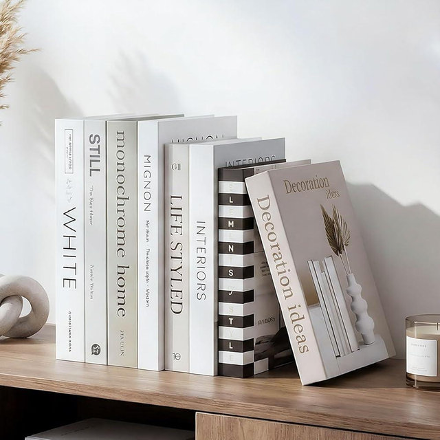 8 Pcs Decorative Books Aesthetic Fake/Faux Books for Home Decoration Set of 8 Modern Fashion Decoration Book Used to Enhance the Style of Coffee Tables, Bookshelves, Living Rooms, and fireplaces