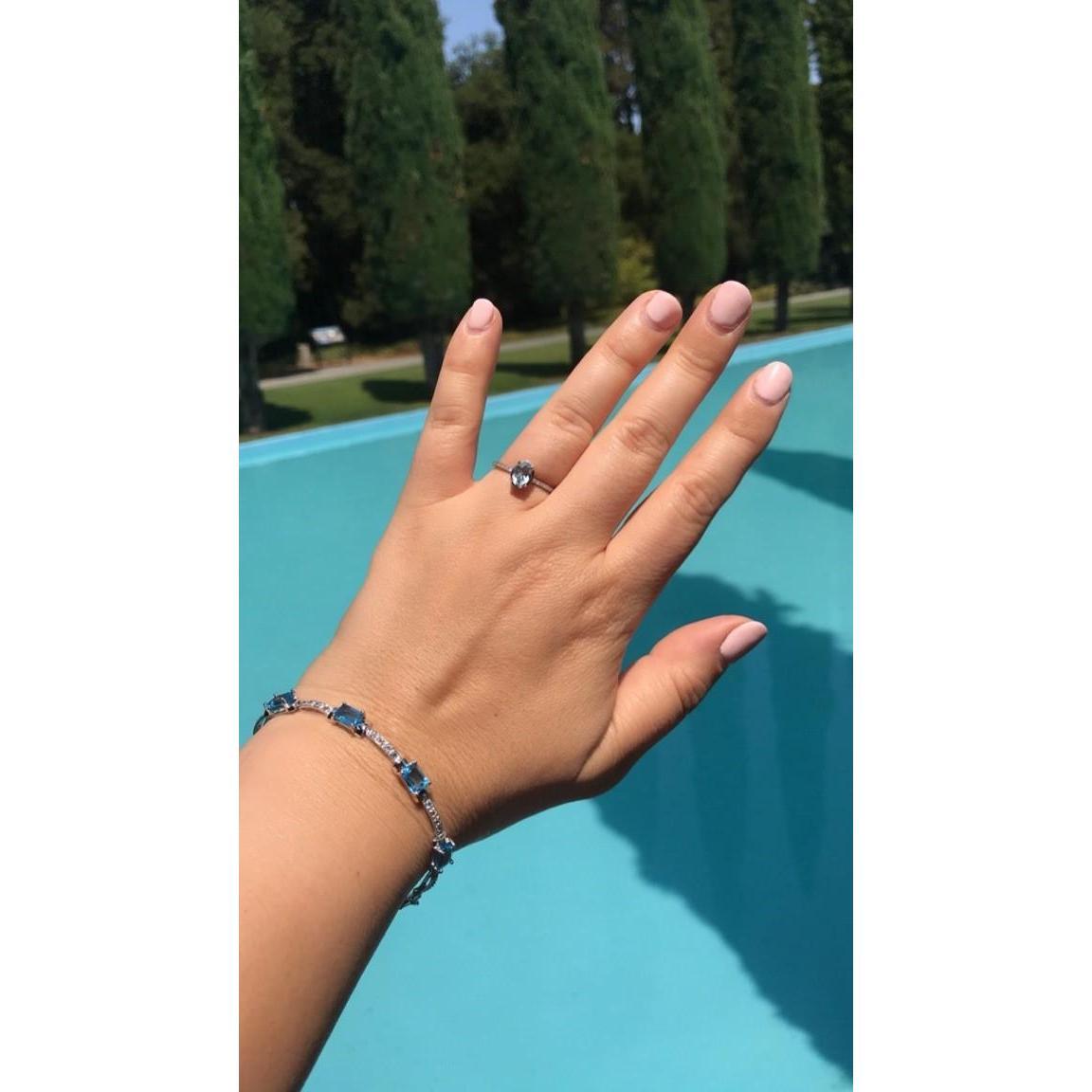 She said YES! This precious aquamarine stone symbolizes our love for our Pisces Baby on the way <3