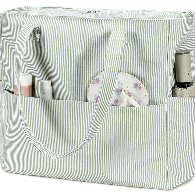 Bluboon Beach Bags for Women, Large Waterproof Tote Bag With Wet Compartment for Pool Weekender Travel Gym