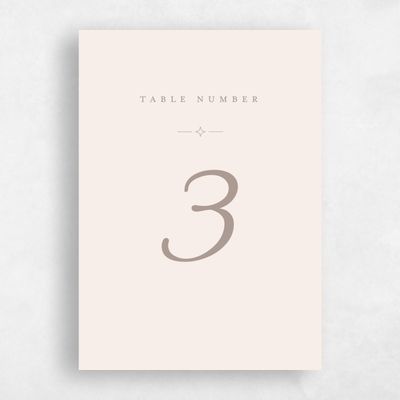 Linen, Brown Wedding Table Number - Finnian
