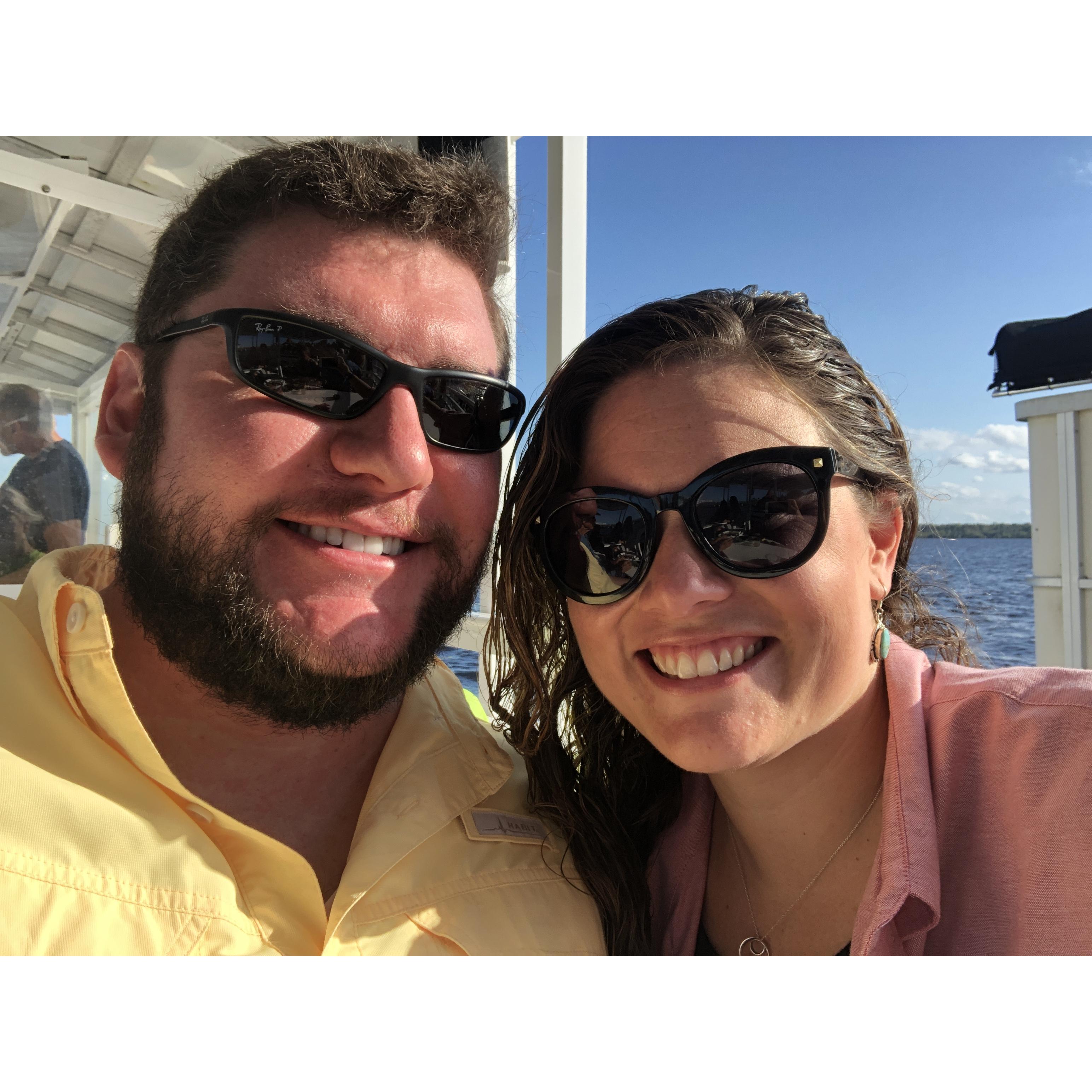 First time on the water together.