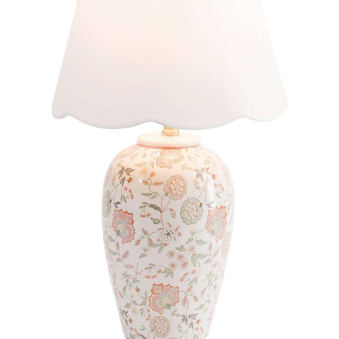 26in Floral Decal Ceramic Table Lamp | Bedroom | Marshalls