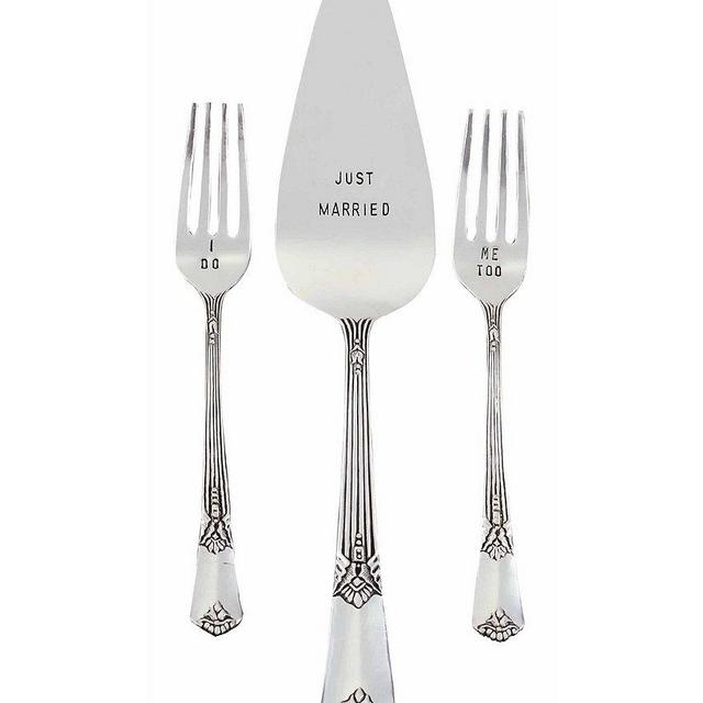 Mud Pie Vintage Wedding Cake Server Set