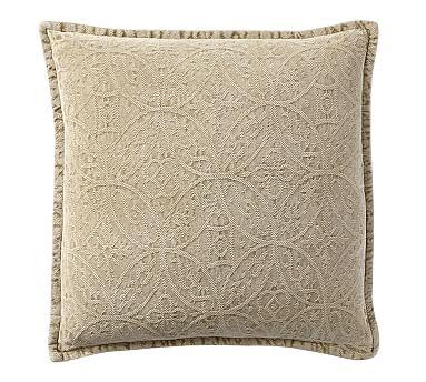 Chenille Jacquard Pillow Cover, 20 x 20", Honey