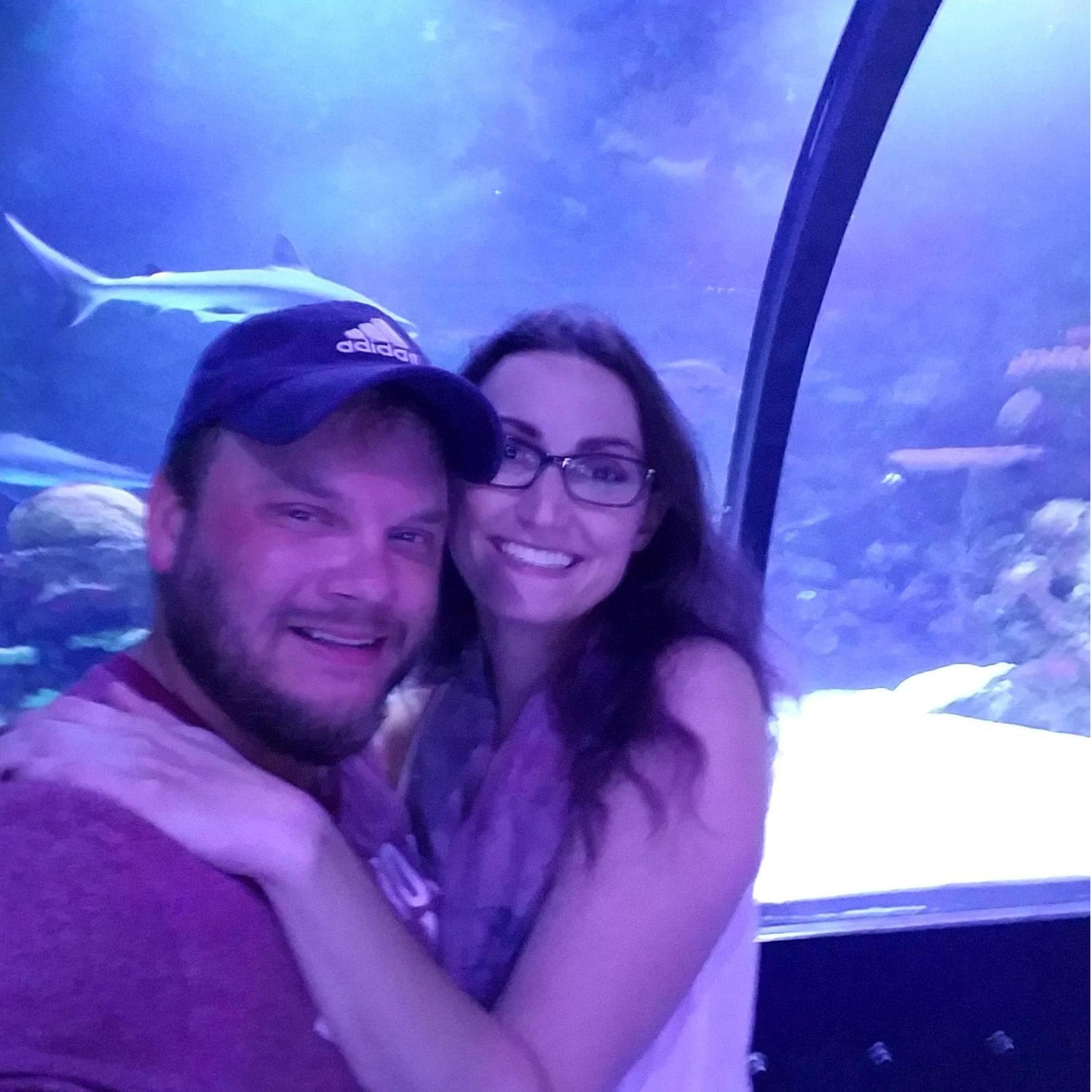 One of our earliest dates, to the Shreveport Aquarium.