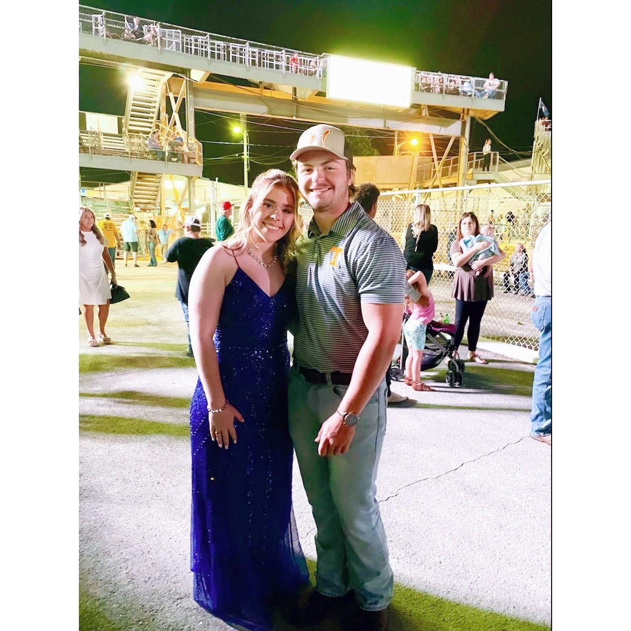 Buck came home from Connecticut for this night to watch me present ribbons at the horseshow!!