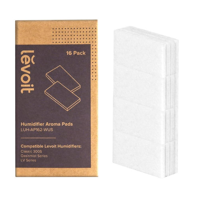LEVOIT Aroma Pads 16 Pack, Humidifier Replacement Filters, Compatible with LV600S, Classic300S, LV600HH, OasisMist450S, Make The Fragrance Stronger and Longer Duration, White