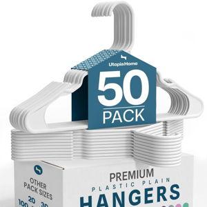 Utopia Home - Plastic Hangers 50 Pack (White)