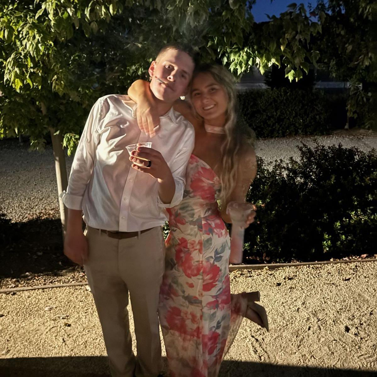 A picture of us having a little too much fun at the Sousa wedding. September 2025
