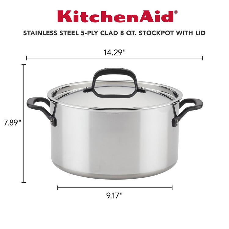 Instant Pot Stainless Steel Inner Cooking Pot 8Qt/8L-3Ply Bottom-Mixing Bowl  New
