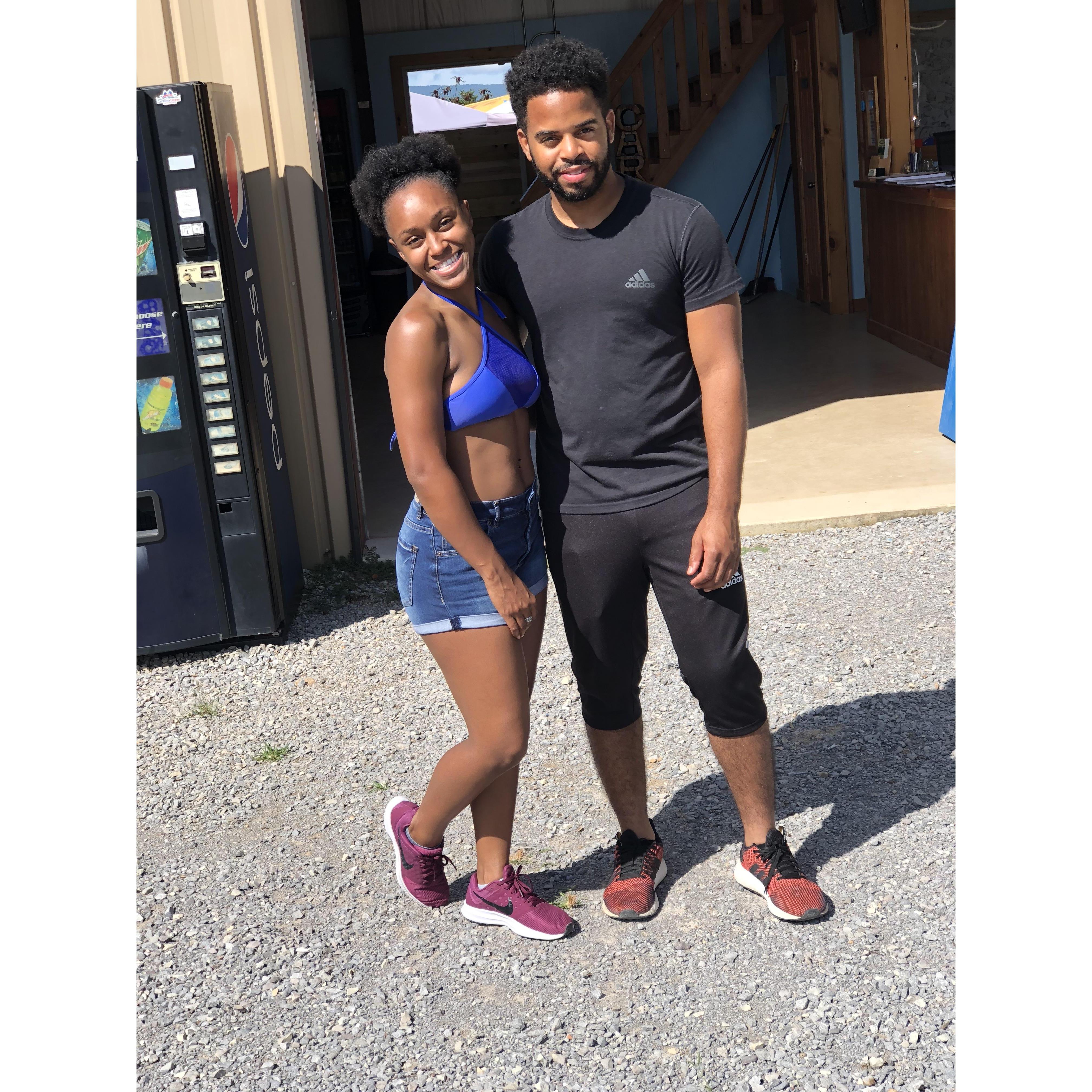 About to tackle white water rafting