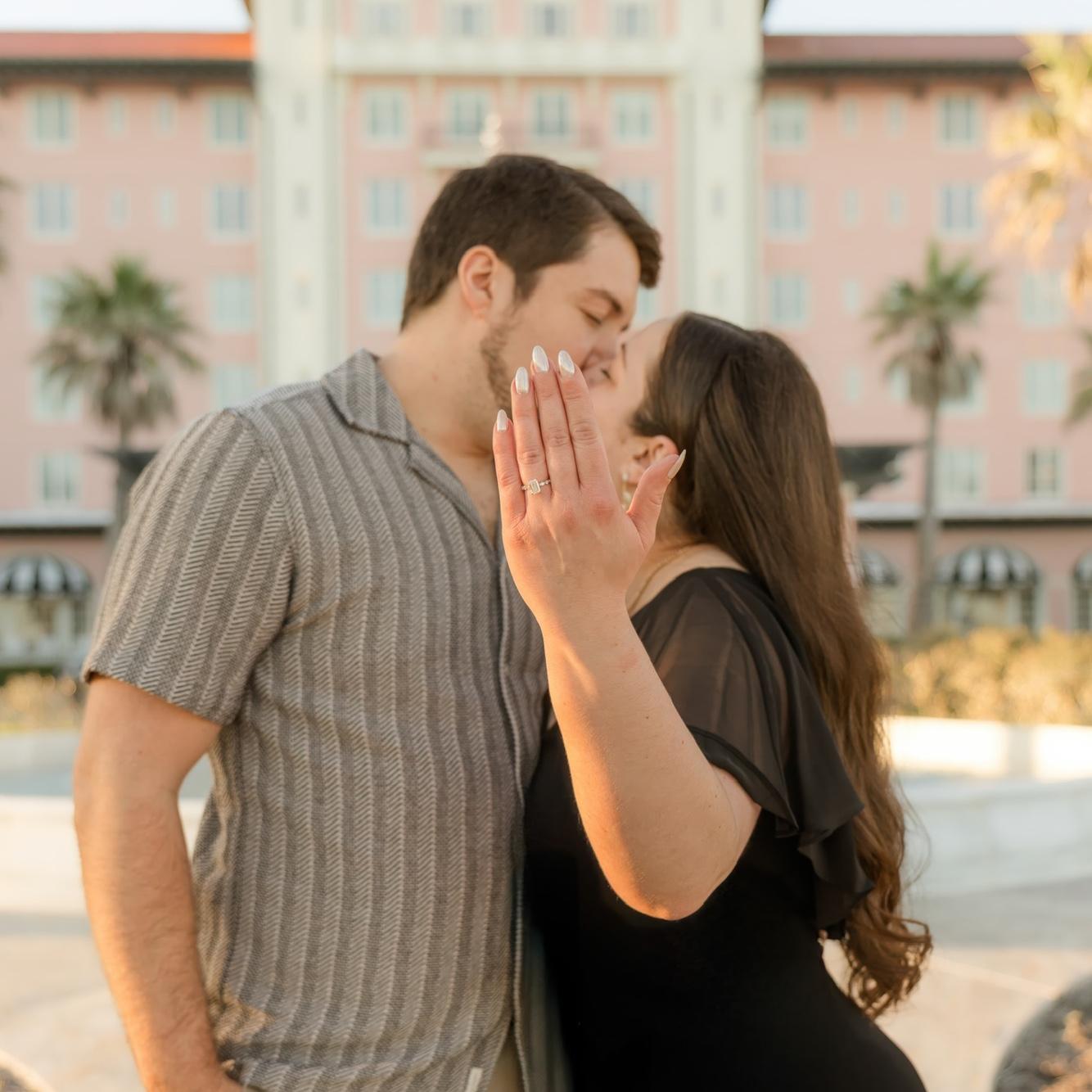 Our engagement shoot at the Grand Galvez, in Galveston TX