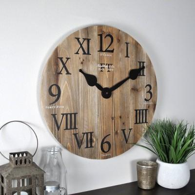 Firstime & Co. Rustic Barn Wood Wall Clock