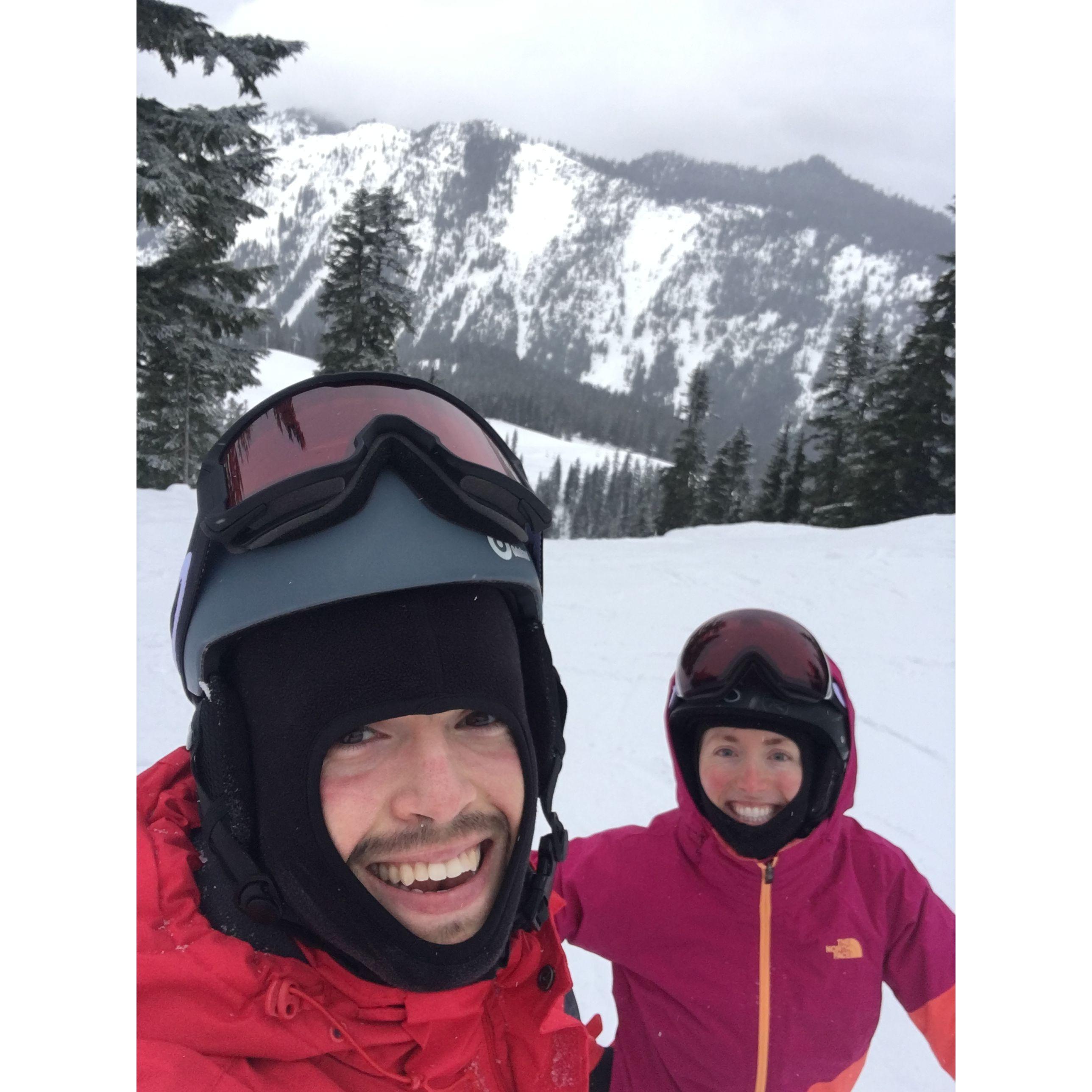 Skiing at Steven's Pass