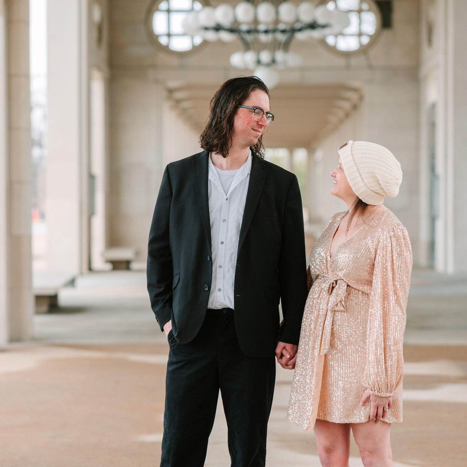 Thank you to our wonderful photographer, a close friend, Lauren Schlesselman of Lauren Nicole Imagery for capturing our engagement pictures at the Jewel Box and The Muny in Forest Park!